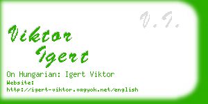 viktor igert business card
